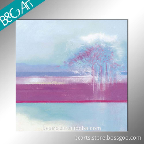 Modern hotel decoration abstract tree acrylic painting